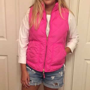 J.crew pink puffy vest